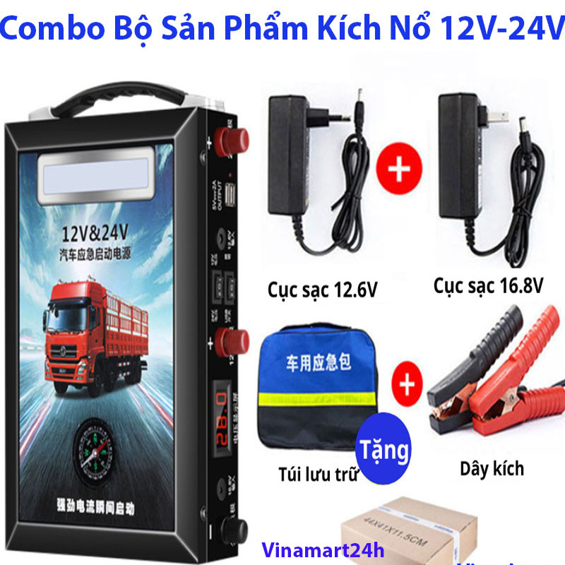 Kích Nổ Bình Ắc Quy Ô Tô Tải 12V-24V Cao Cấp