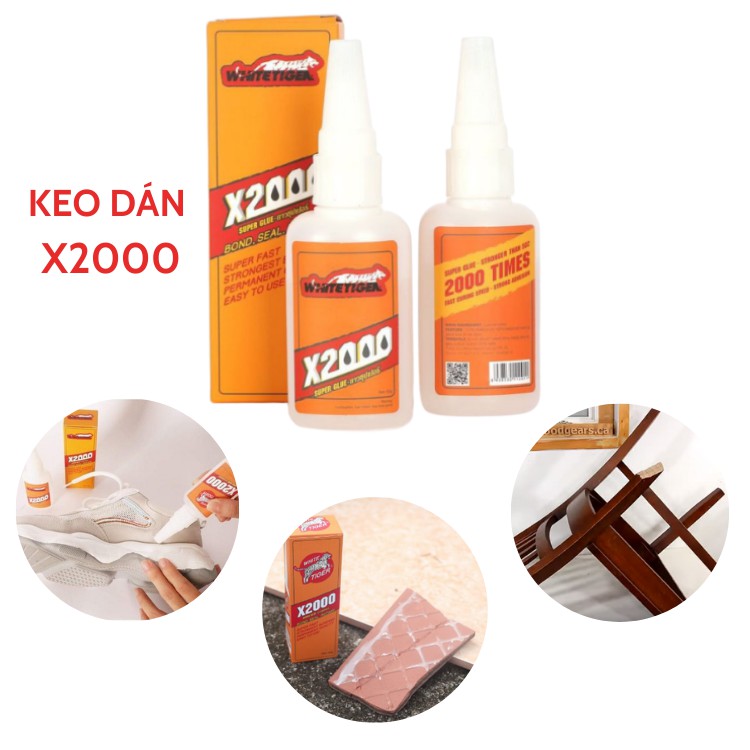 Combo 2 lọ keo] keo dán siêu dính X2000 ,keo dan giay x2000,băng keo chống thấm x20000,keo dán đa năng,keo dán đa năng x2000 của nhật,keo dán đa dụng,gắn trên tất cả