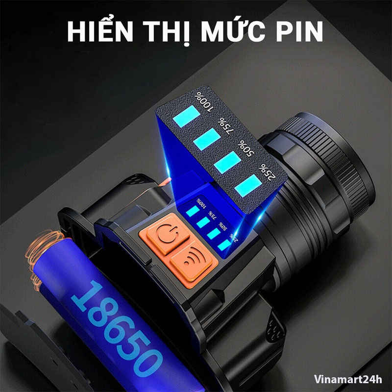 Đèn Pin Đội Đầu KAW T8 Siêu Sáng 200M