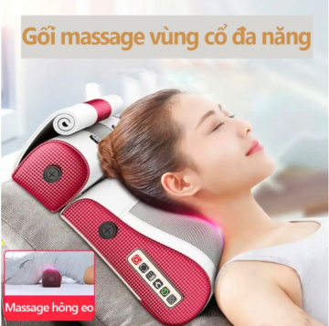 gối massage Okato Seka SK-P55 hồng ngoại